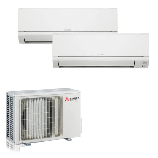 Climatiseur fixe Mitsubishi Dw bi-split 9000+12000 BTU classe A++/A+